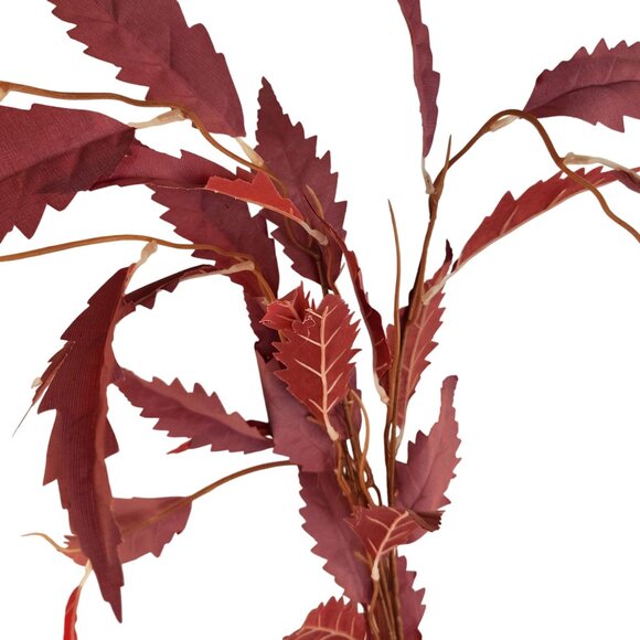 Artificial Burgundy Leaf Stem Bundle For Décor Arrangements Fall Floral Displays - Picture 16 of 16